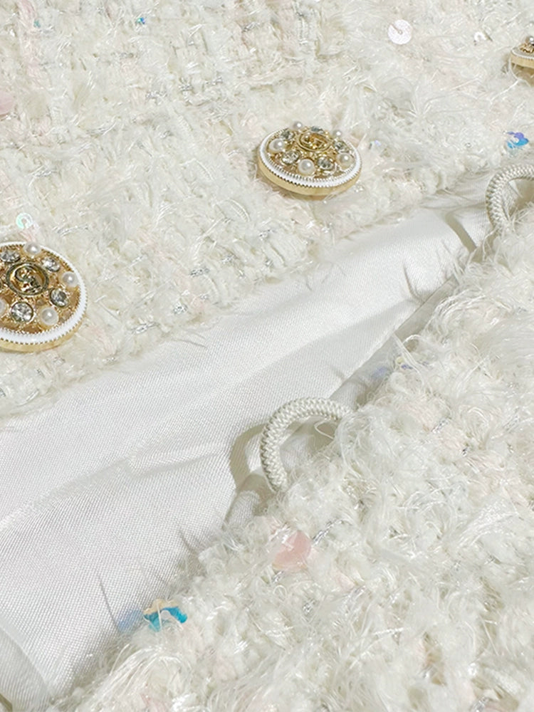 Bijou Blanche Tweed Jacket