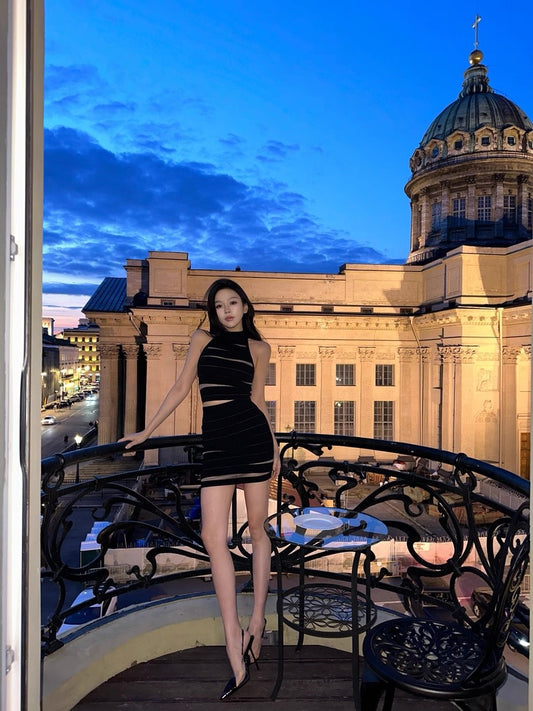 Sculpt Knit Set Black