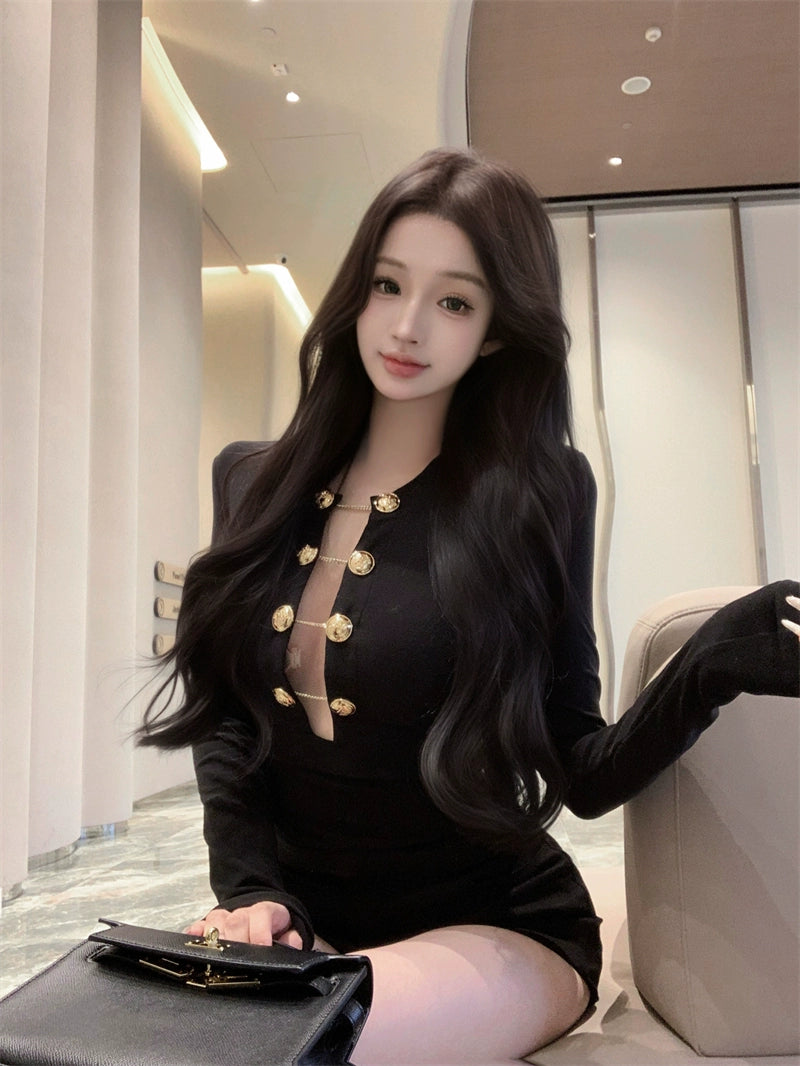 Gilded Chain Knit Top