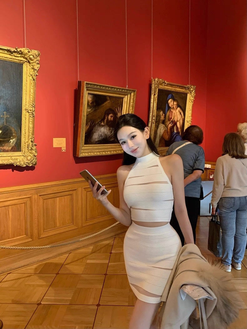 Sculpt Knit Set White