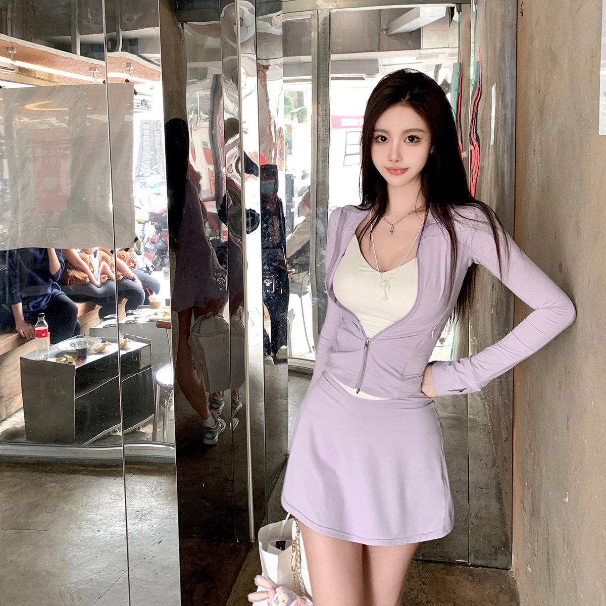 Girly Fit Zip Top