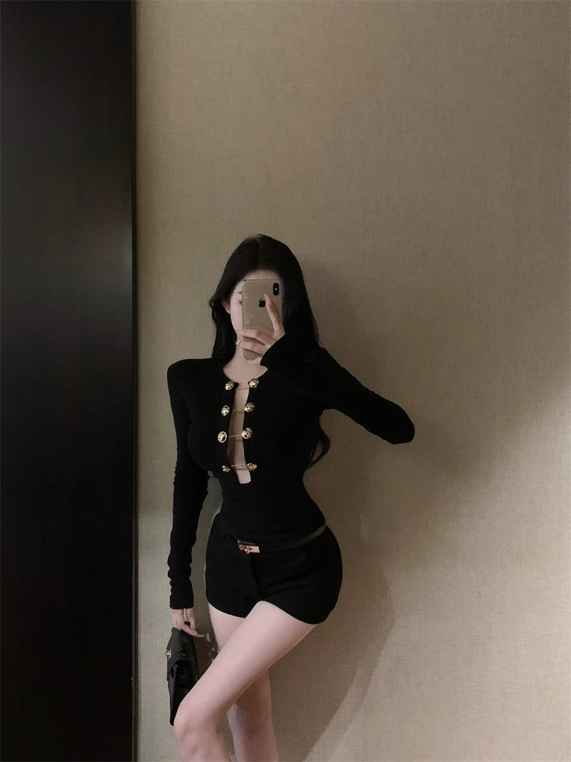 Gilded Chain Knit Top