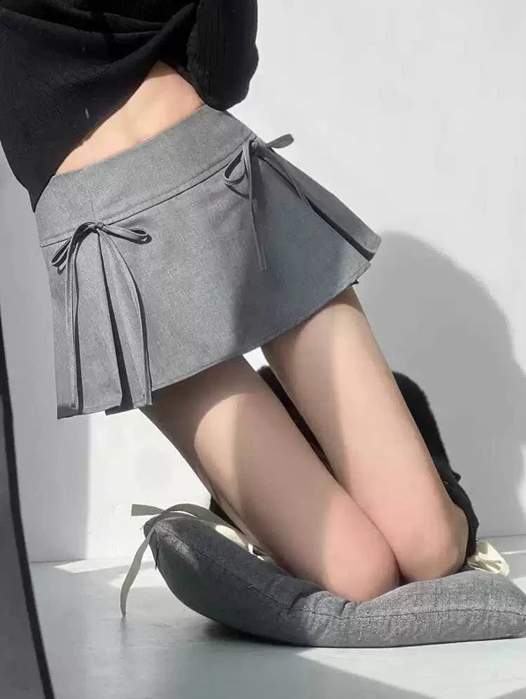 Slate Ribbon Skirt